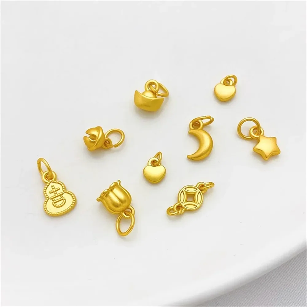 Oude Gouden Ster Maan Ingots Bell Charm Hanger DIY Sieraden Benodigdheden Kralen voor Ketting Armband Craft Accessoires