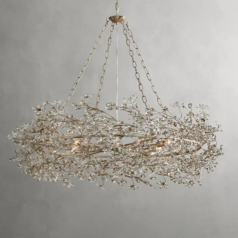 Lámpara LED de cristal de lujo para vestíbulo de Hotel, sala de exposición de Villa, nuevo diseño, decoración interior