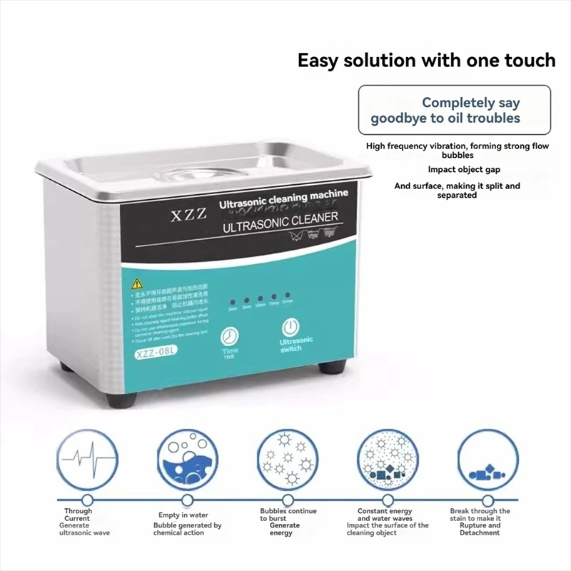 Ultrasonic Cleaning Machine Mobile Motherboard Maintenance Cleaning Glasses Industrial Parts Cleaning Machine US Plug-Y48A