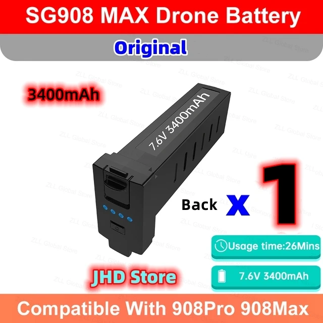 JHD SG908 Max/SG908 Pro Battery 4K GPS Drone Original ZLL Battary For SG908 Max Camera Drone Battery SG908 Pro Spare Battery