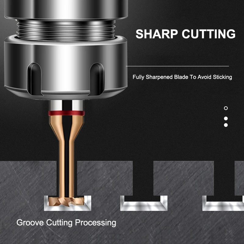 SHAZAM HRC55 4-Flute Tungsten Steel Carbide Nano Coating T-Groove Milling Cutter For CNC Mechanical Machining Center Tools