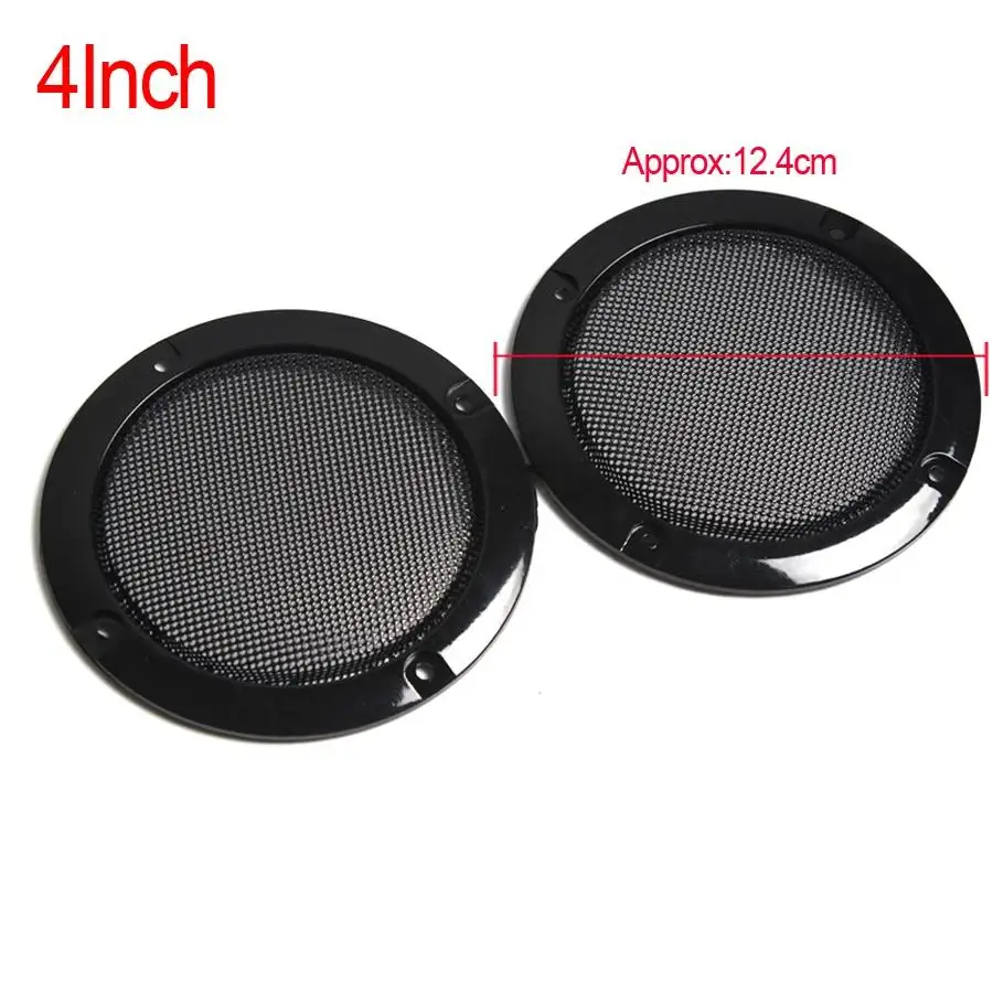 2PCS 2 inch 3 inch 4 inch Black Replacement Round Speaker Protective Mesh Net Cover Grille Circle Speaker Accessories