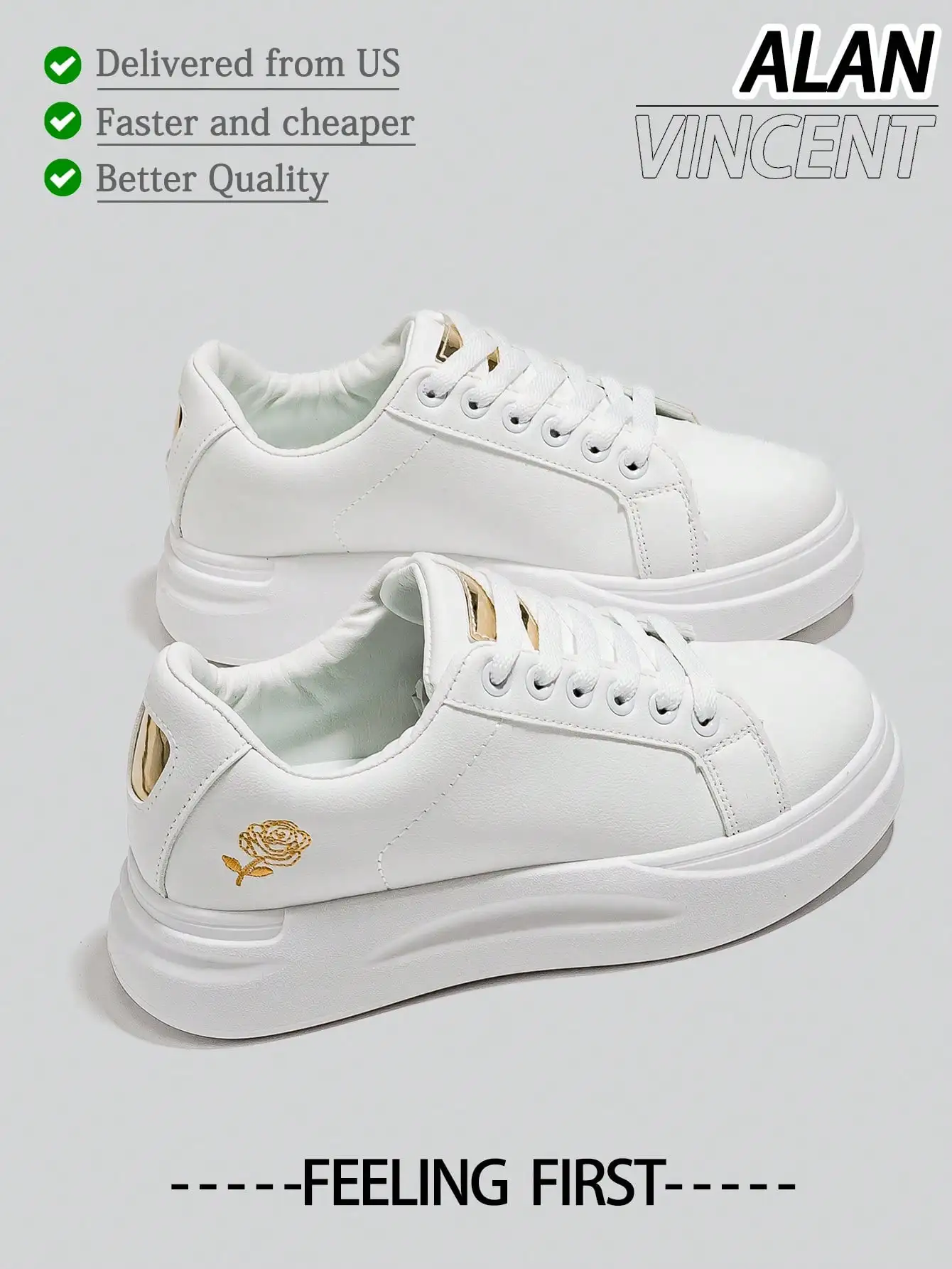 Rose Embroidery White Flat Sneakers Elegant Aesthetic Comfort Breathable Daily Outdoor Casual Footwear For Ladies Trendy