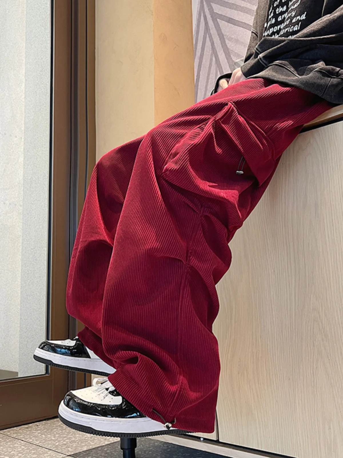 

Мужские вельветовые брюки Cleanfit: осенне-зимние, широкие, в стиле парашютиста, рабочие, модные, свободного кроя, с эффектом драпировки