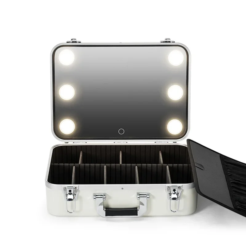 

Mirror cosmetic case, professional makeup artist, large capacity portable