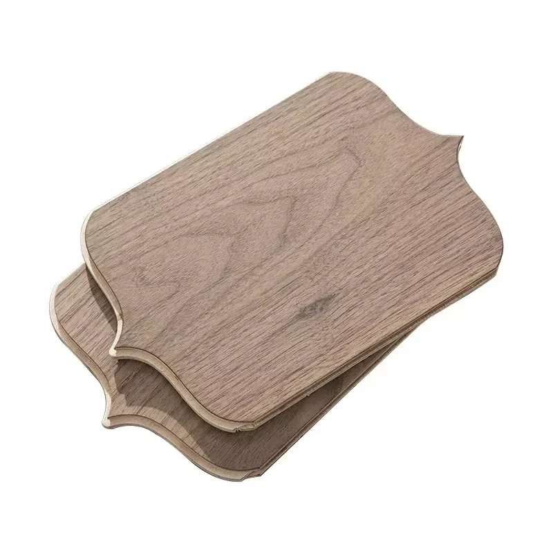 Black Walnut Auspicious Heart-Shaped Parquet Wooden Flooring Irregular Curved Patterned Multi-layer Solid Wood Composite