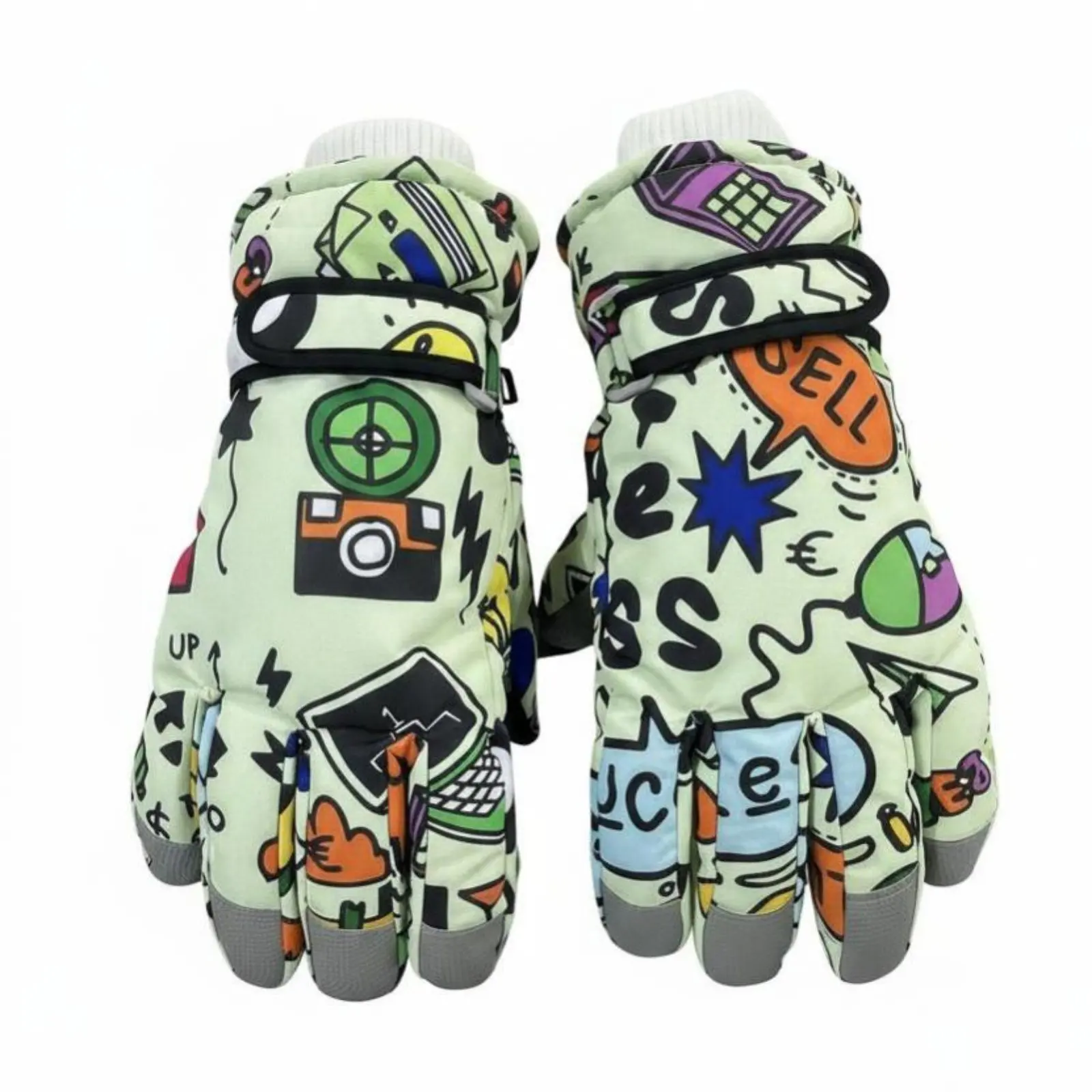

Ski Gloves, Waterproof, Touchscreen-Compatible Fleece, Windproof Thermal for Outdoor Cycling and Hiking