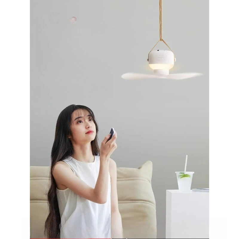 

Silent usb rechargeable electric fan, camping tent mini small portable ceiling fan light