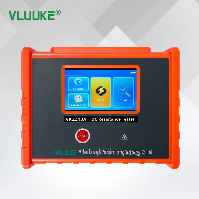 VLUUKE VKZZ10A DC Resistance Tester 10A 4-Wire High Precision 10uΩ-50KΩ Meter for Transformer Winding & Grounding