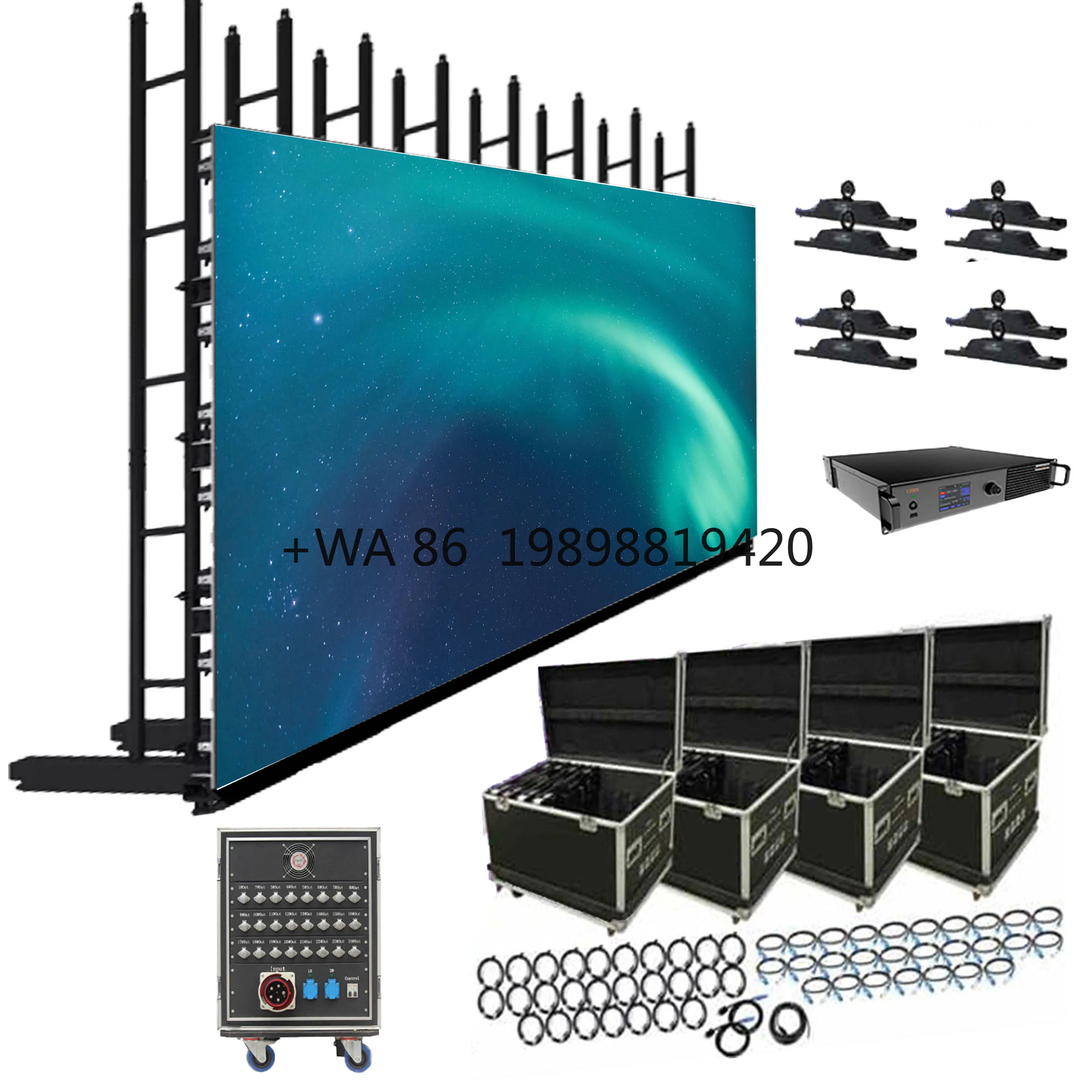 لوحة حائط فيديو LED عالية الأداء قابلة للتخصيص P3.91 P4.81 شاشة LED للإيجار الداخلي والخارجي