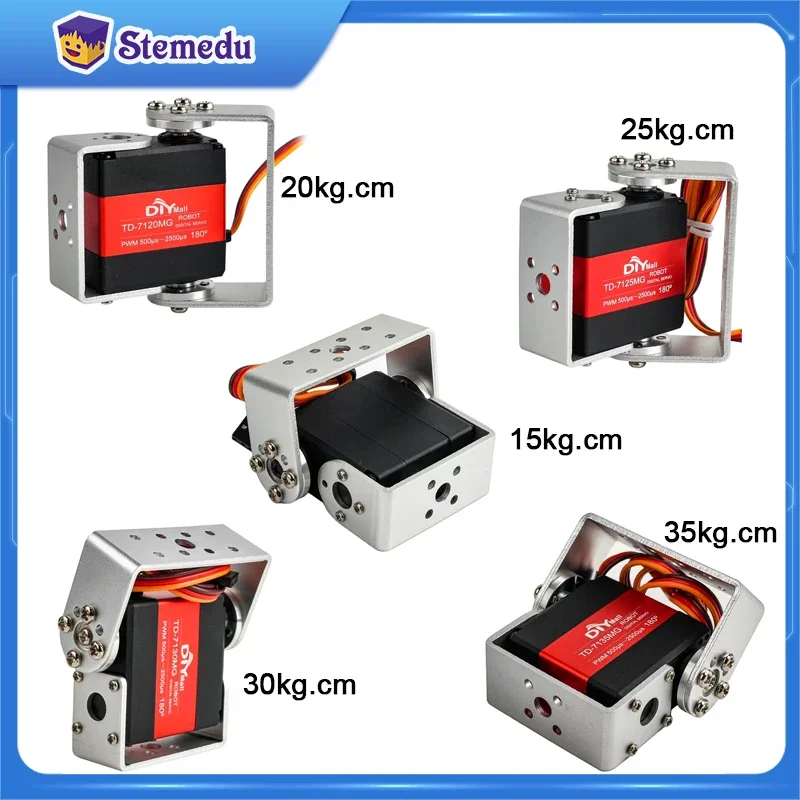 금속 디지털 서보 듀얼 축 서보 브러시드 모터, 로봇 RC 자동차용 각도 제어, 4.8-8.4V, 180/270 도, 15 kg, 20 kg, 25 kg, 30 kg, 35kg