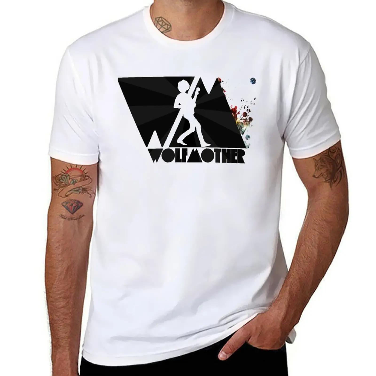 

humor 100% t Fans Wolfmother cotton dark brand men funny Graphic T-Shirt luxury shirt Music t shirts For Vintage