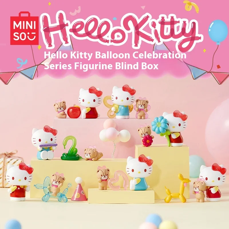 

Sanrio Hello Kitty воздушный шар праздничная серия слепая коробка фигурка трендовые игрушки для девочек украшения Рождество детский день рождения