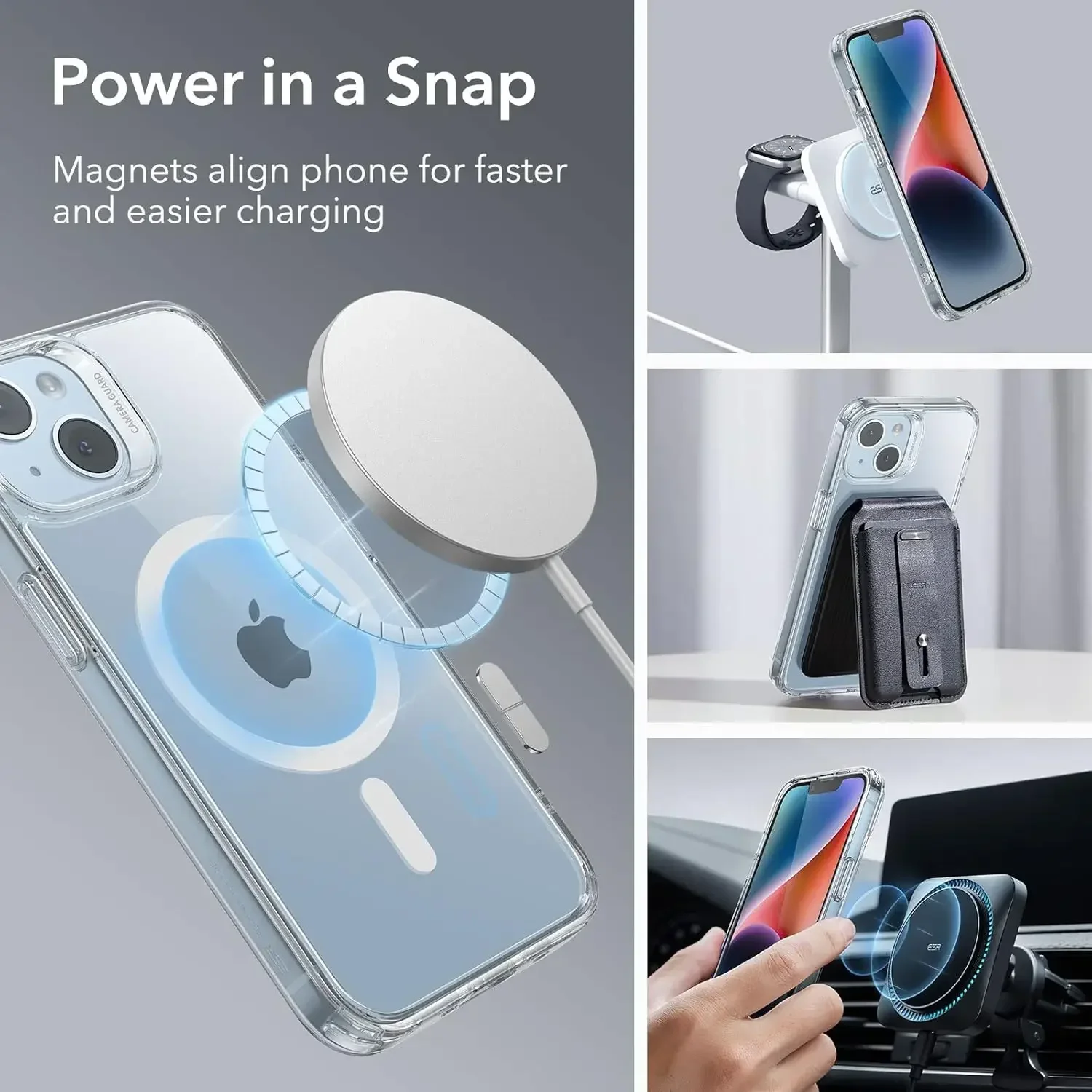 ESR for iPhone 14 Case iPhone 13 Case, Compatible with MagSafe, Shockproof Military Grade Protection