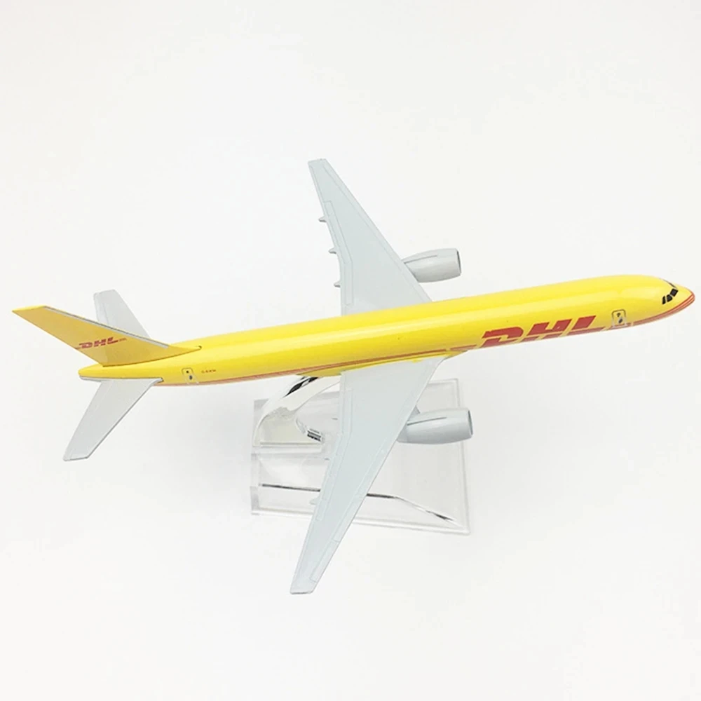 

16CM Scale 1:400 B777 Airplane Replica DHL Alloy Toy Airplane Model Yellow Freight Machine Diecast Aircraft Aviation Collectibl