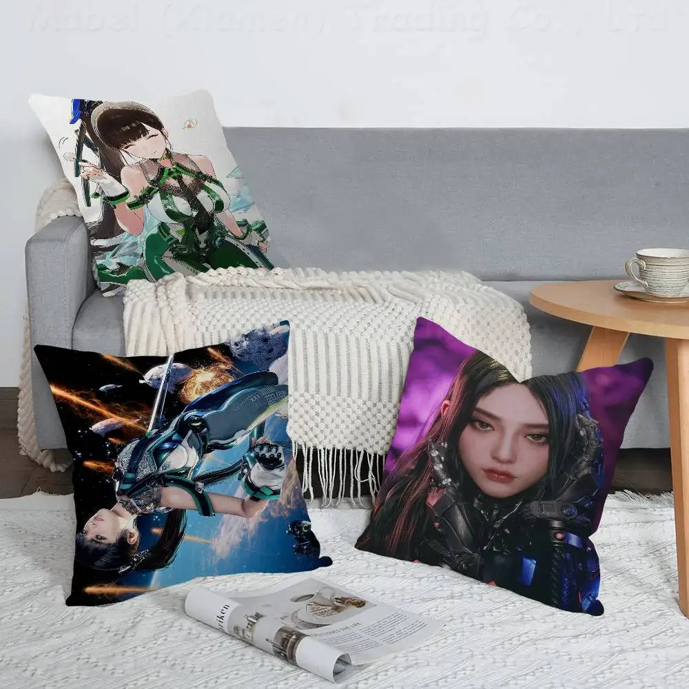 Games Stellar Blade Office Cushion Pillowcase Car Cushion Cover45X45CM Lumbar Pillowcase Sofa Pillowcover