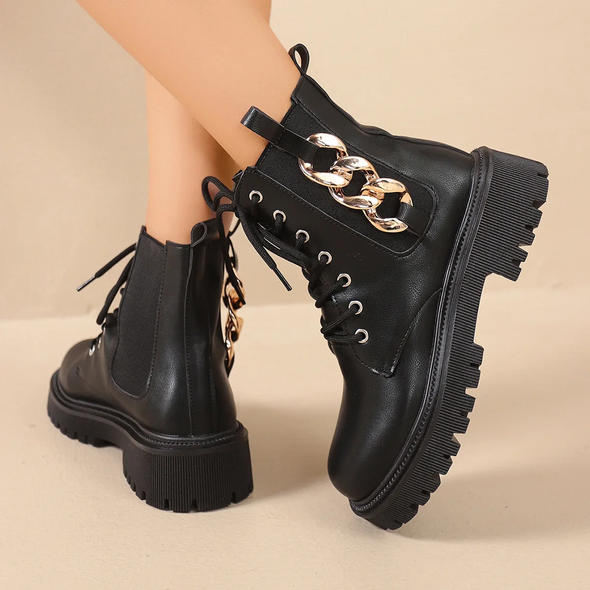 2026-autumn-winter-new-short-boots-for-women-casual-sneakers-women's-fashion-side-zipper-thick-bottom-anti-slip-motorcycle-boots