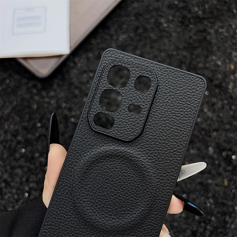 Magnetic Case For Infinix Note 50 Pro Case For Infinix Note50 50Pro 4G MagSafe Litchi Textured Silicone PU Leather Back Cover