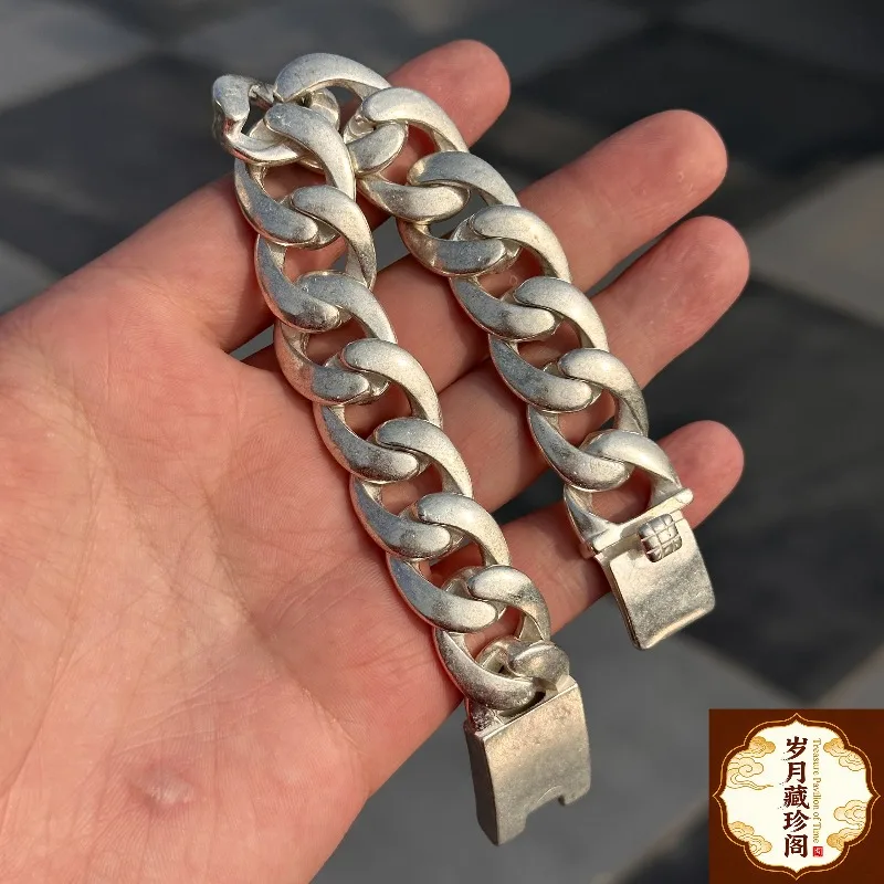 

2026 Hot Wholesale Vintage Tibetan Silver Bold Bracelet, Fashion Simple Personalized Jewelry for Men & Women, Perfect Gift