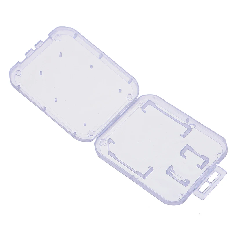 Estuche de plástico transparente para tarjetas de memoria, caja de almacenamiento para tarjetas TF, Micro SD, soporte de protección, 10 piezas