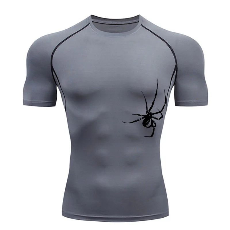 Summer Short Sleeve T-Shirt Running Shirt Men's Compression Sportswear Breathable Bodybuilding Top Workout Fitness Clothing 4xl