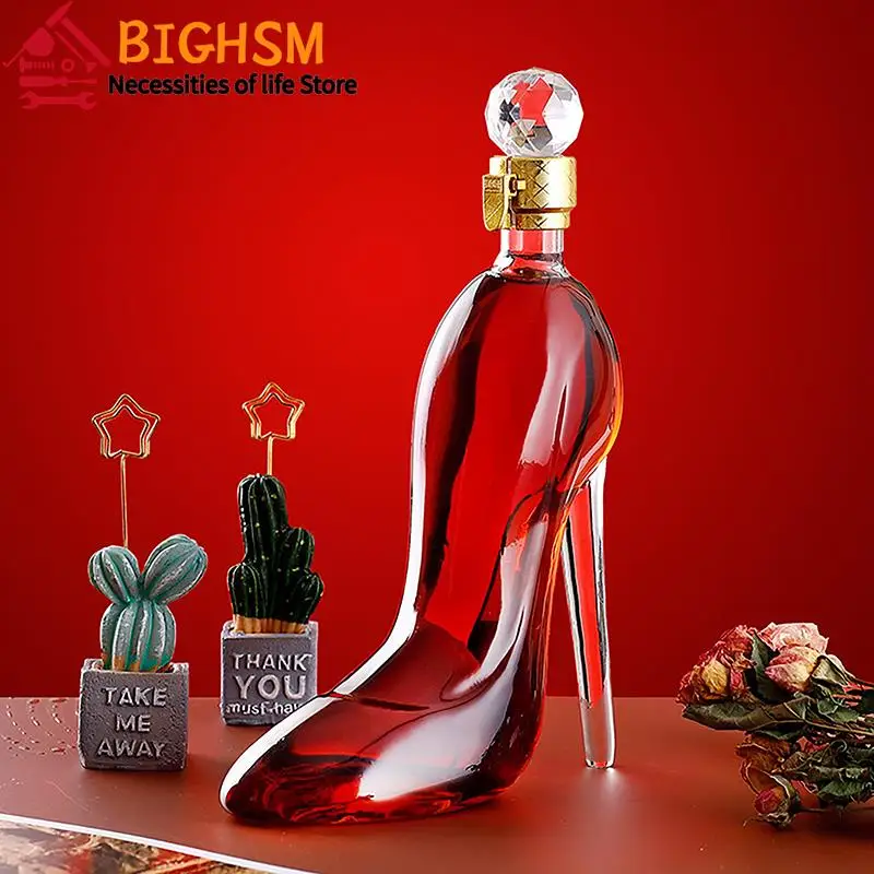 350ML/700ML High-Heels Shoes Shaped Whisky Decanter Glass Crystal Merlot Rum Vodka Red Wine Bottle Liquor Dispenser Bar Tools