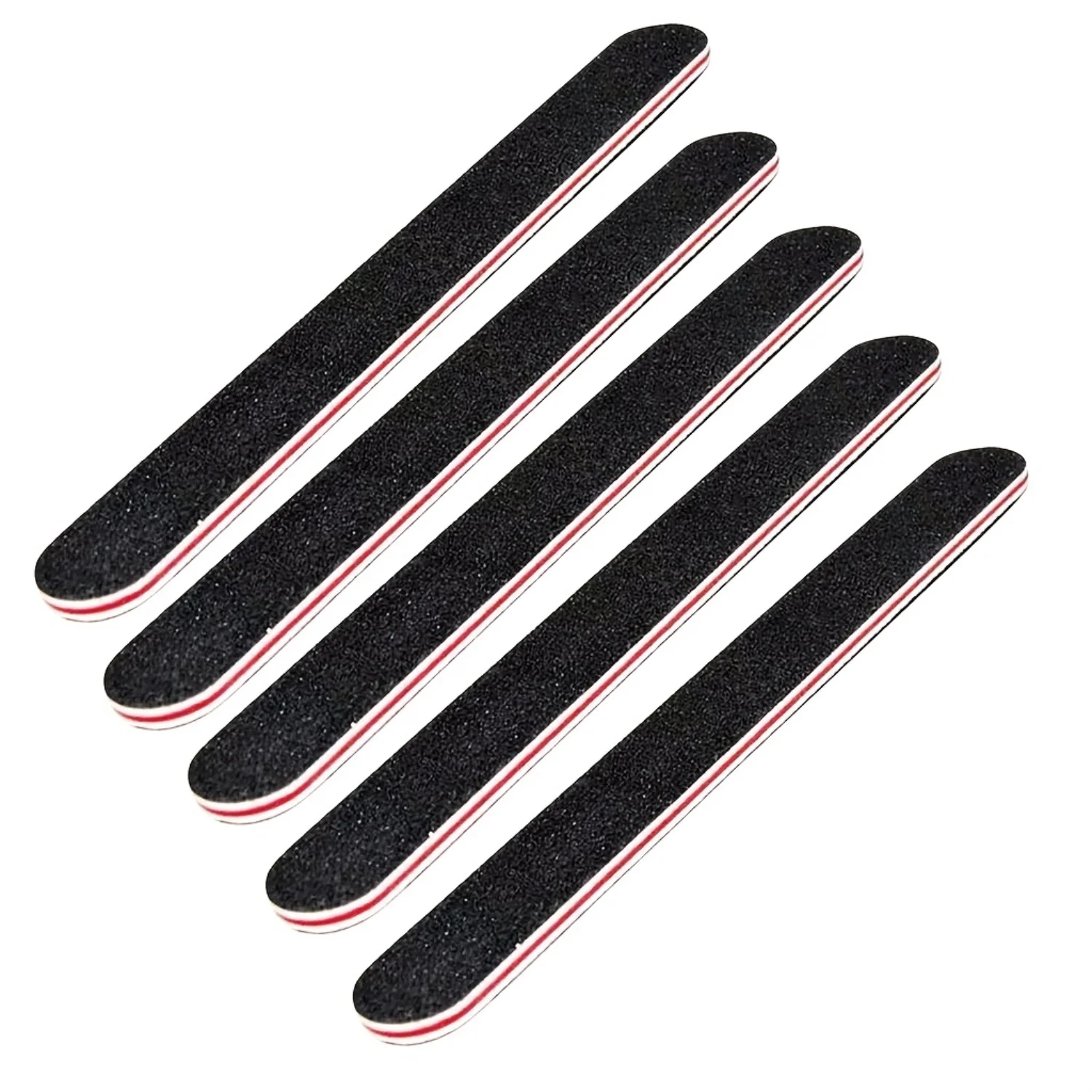 

5-Piece Nail Files Set - Double Sided, High-Quality 100/180 Grit, Salon-Quality Results, Durable Emery Board Construction, Sleek