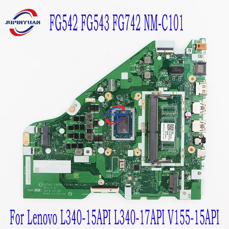 

FG542 FG543 FG742 NM-C101 For Lenovo L340-15API L340-17API V155-15API Laptop Motherboard With A300U Ryzen R3 R5 R7 CPU 4GB RAM