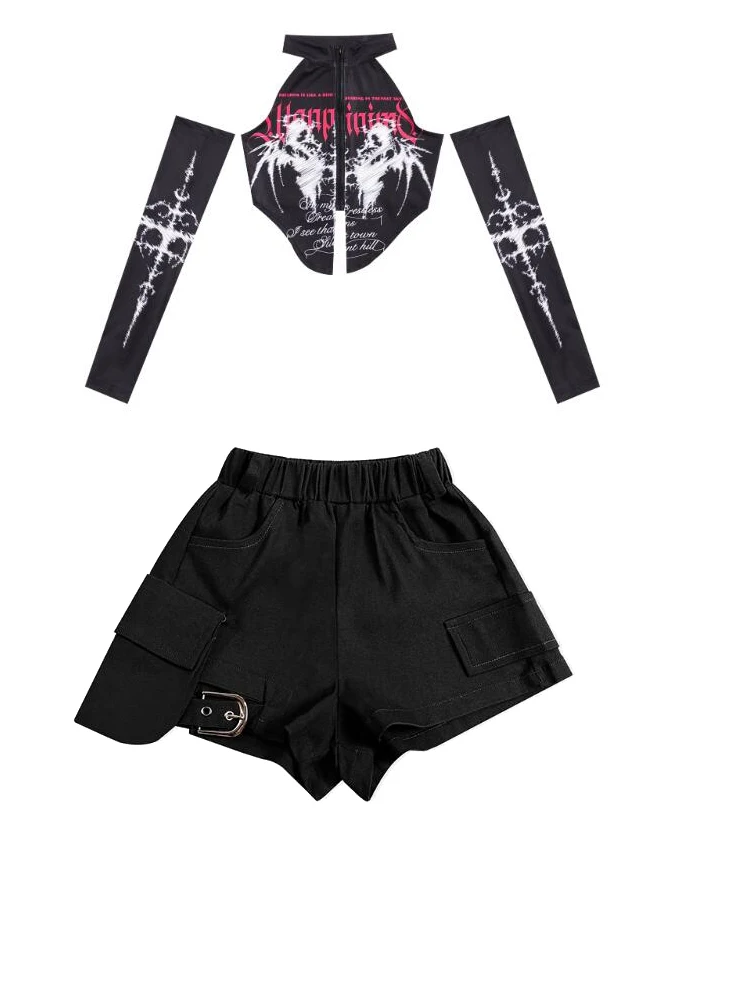 2026 kinder Jazz Dance Performance Kostüme Für Mädchen Kpop Outfits Bühne Kleidung Ballsaal Hip Hop Dance Rave Kleidung XH 3445