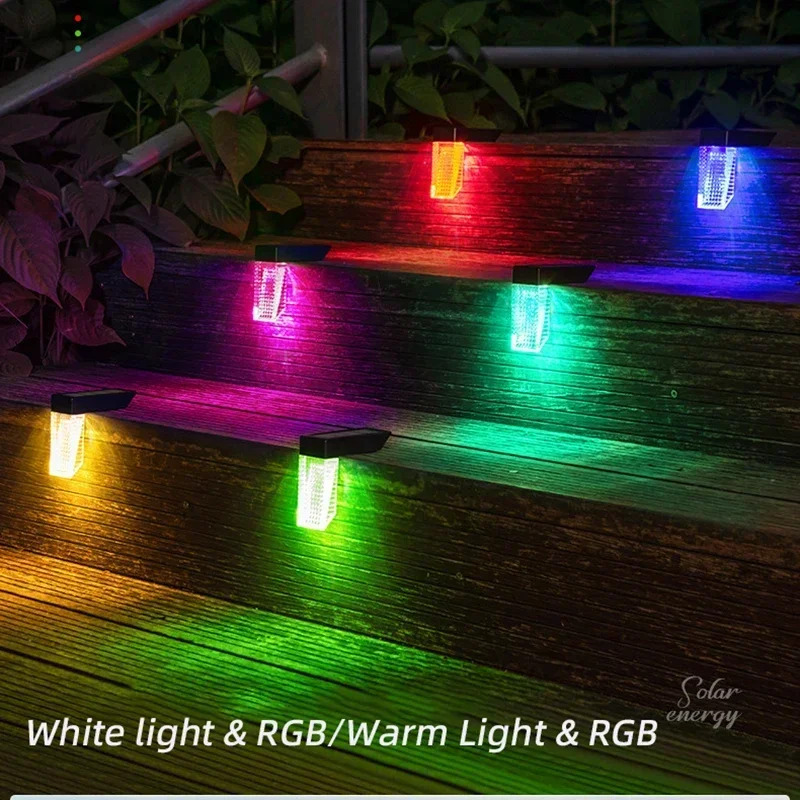 New LED Wall Lights Solar Lights Outdoor Corridor Staircase Lights Outdoor Waterproof Garden Fence Decoration