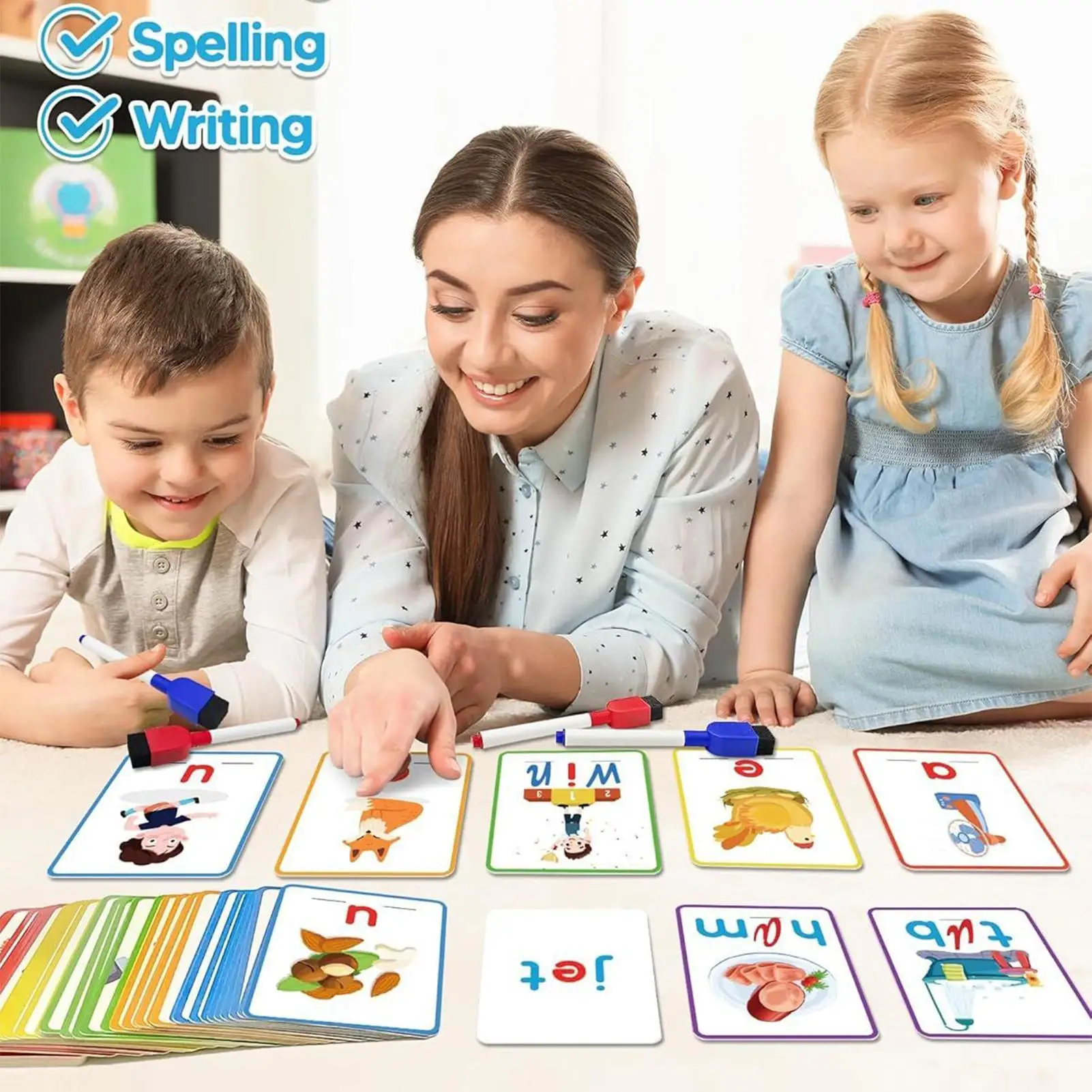 Alphabet Learning Toys Preschool Learning Activities Educational Tool Writing Flash Cards For Kids Ages 3–6 School
