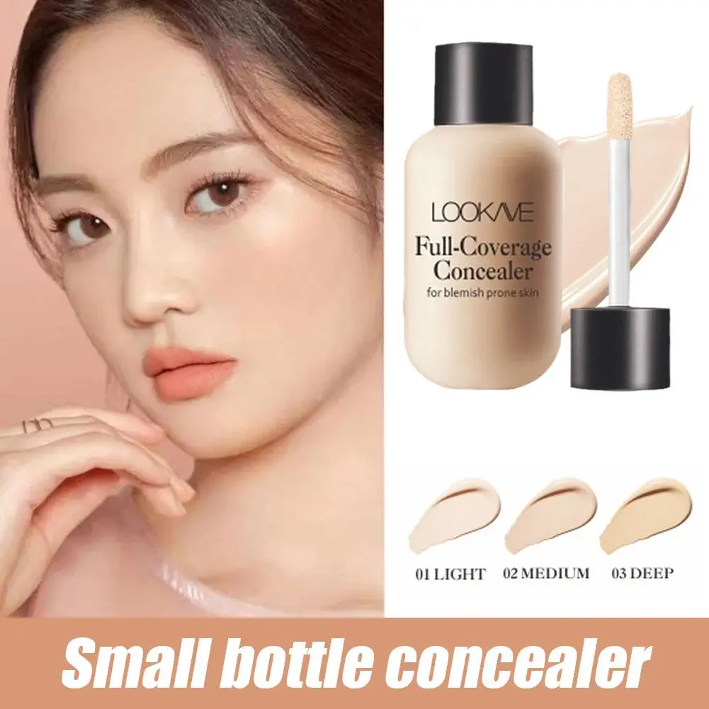 Krim Foundation cair botol kecil 3 warna, untuk Concealer wajah Matte, dasar Makeup tahan air tahan lama untuk Cosm F6P8