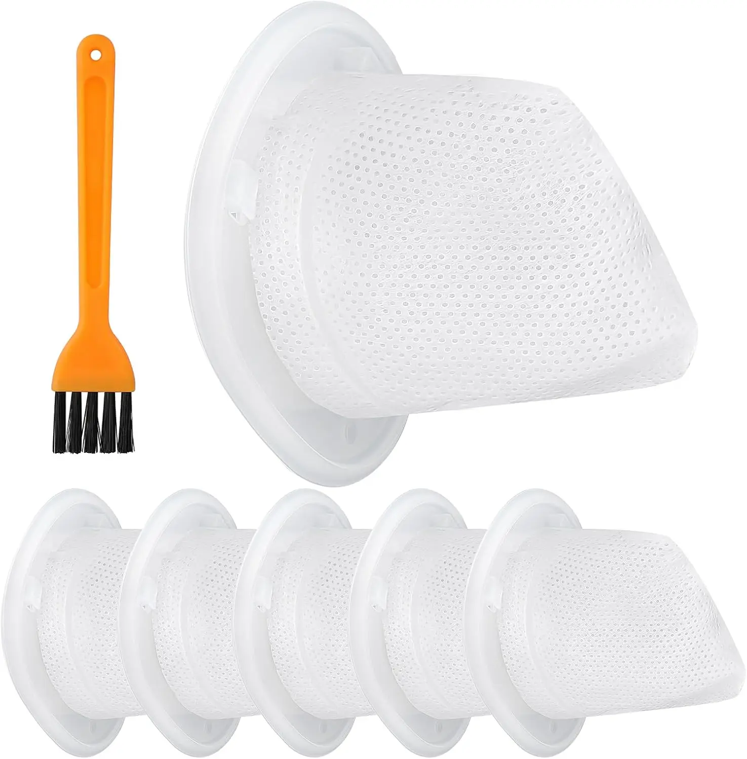 6-Pack Replacement Filters for Cordless Handheld Vacuums, Compatible with Multiple Models