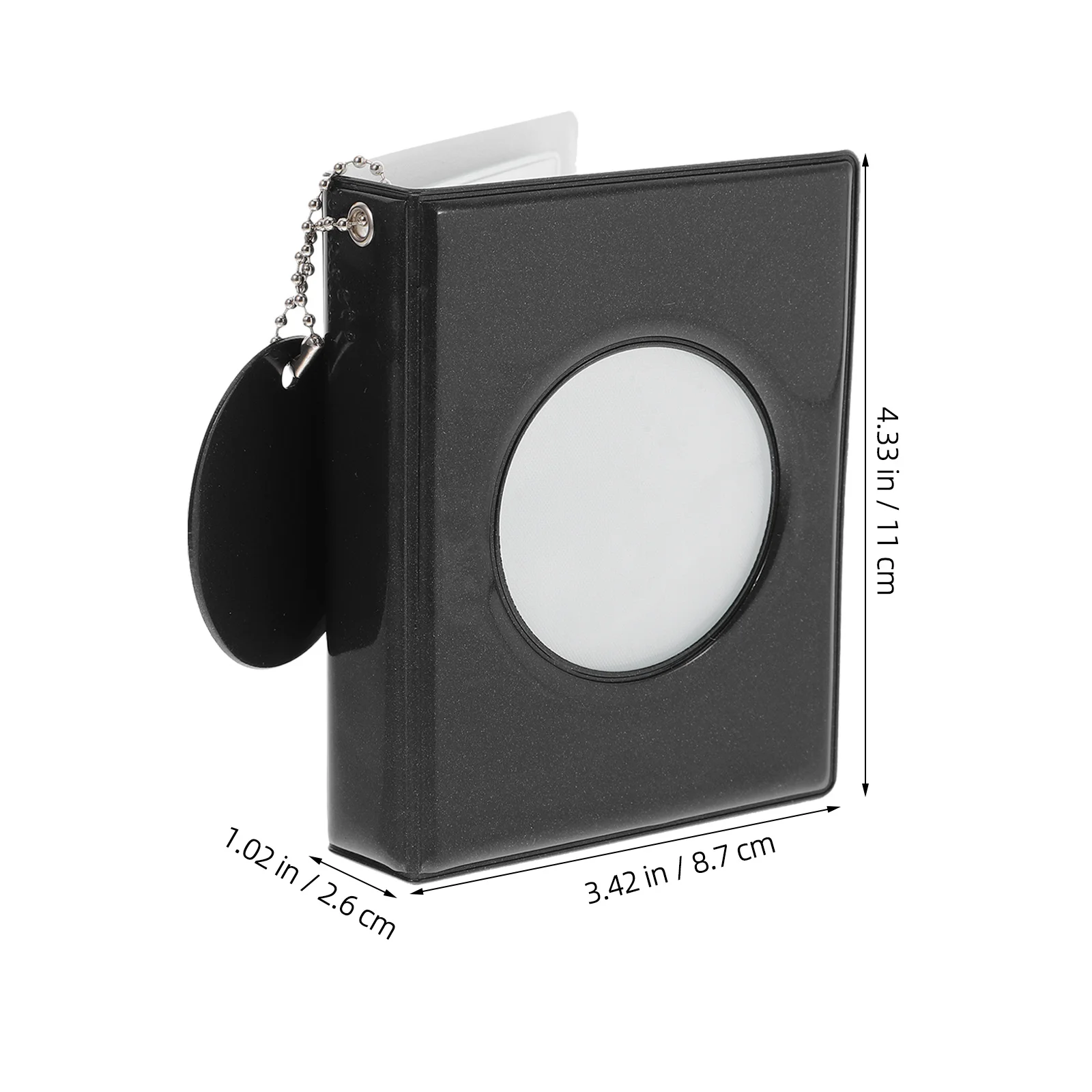 2Pcs Mini Photocard Holder Book Heart Round Hollow Photo Album Portable Card Storage Collection Game Cards Binder Small Album