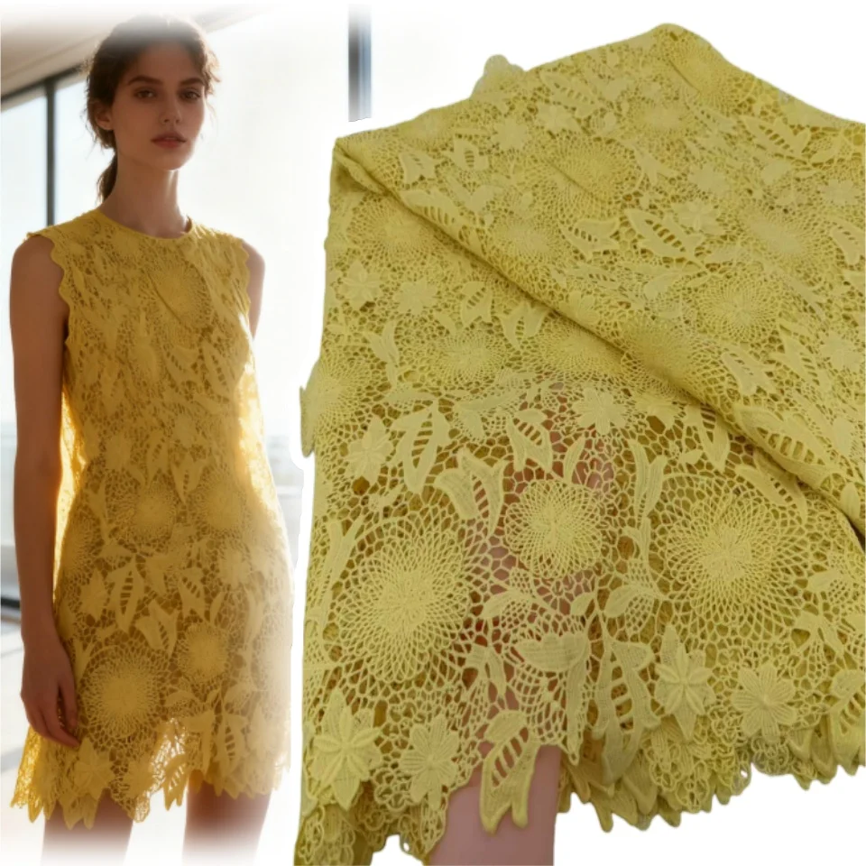 

Роскошный африканский гипюровый шнур с блестками и бусинами, кружевная ткань 2021, высокое качество, нигерийская водорастворимая кружевная ткань для женского платья 1875