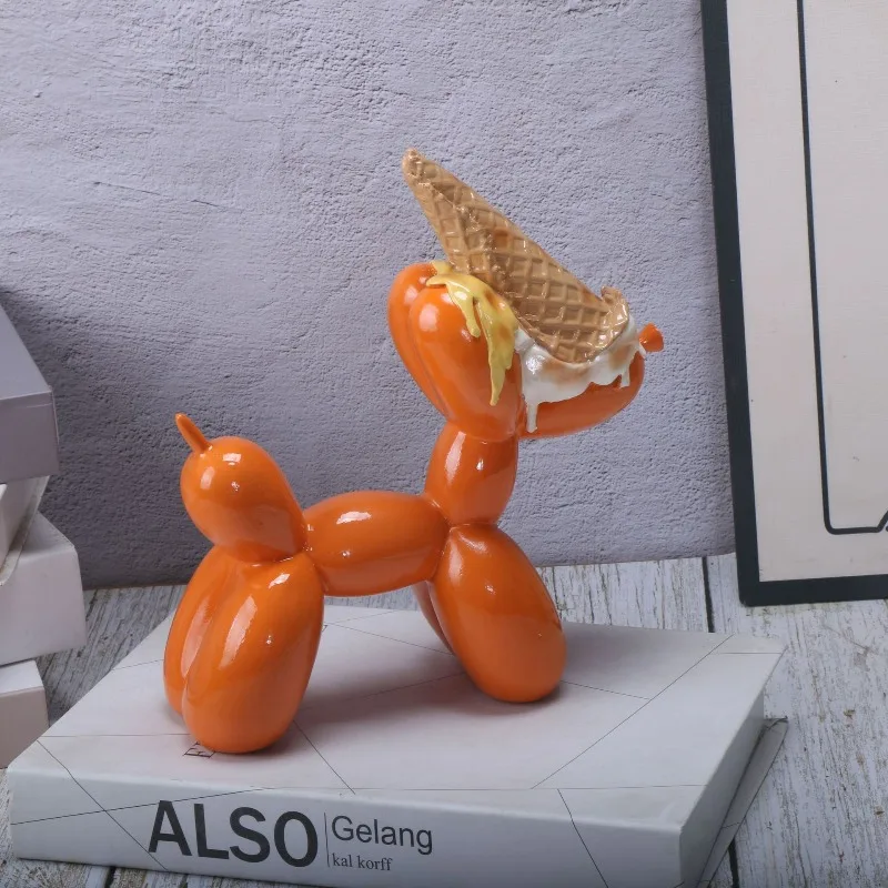 Creative Balloon Dog Statue Modern Pop Art Home Decoration Sculpture Colored Resin Figure Art