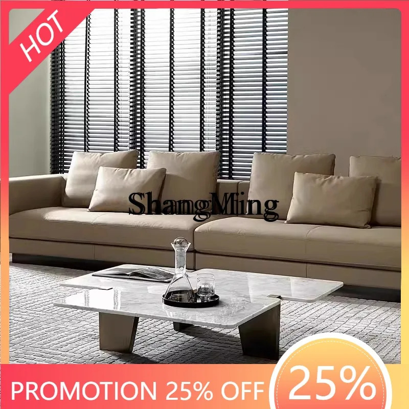 

CL n simple irregular square natural marble coffee table living room home