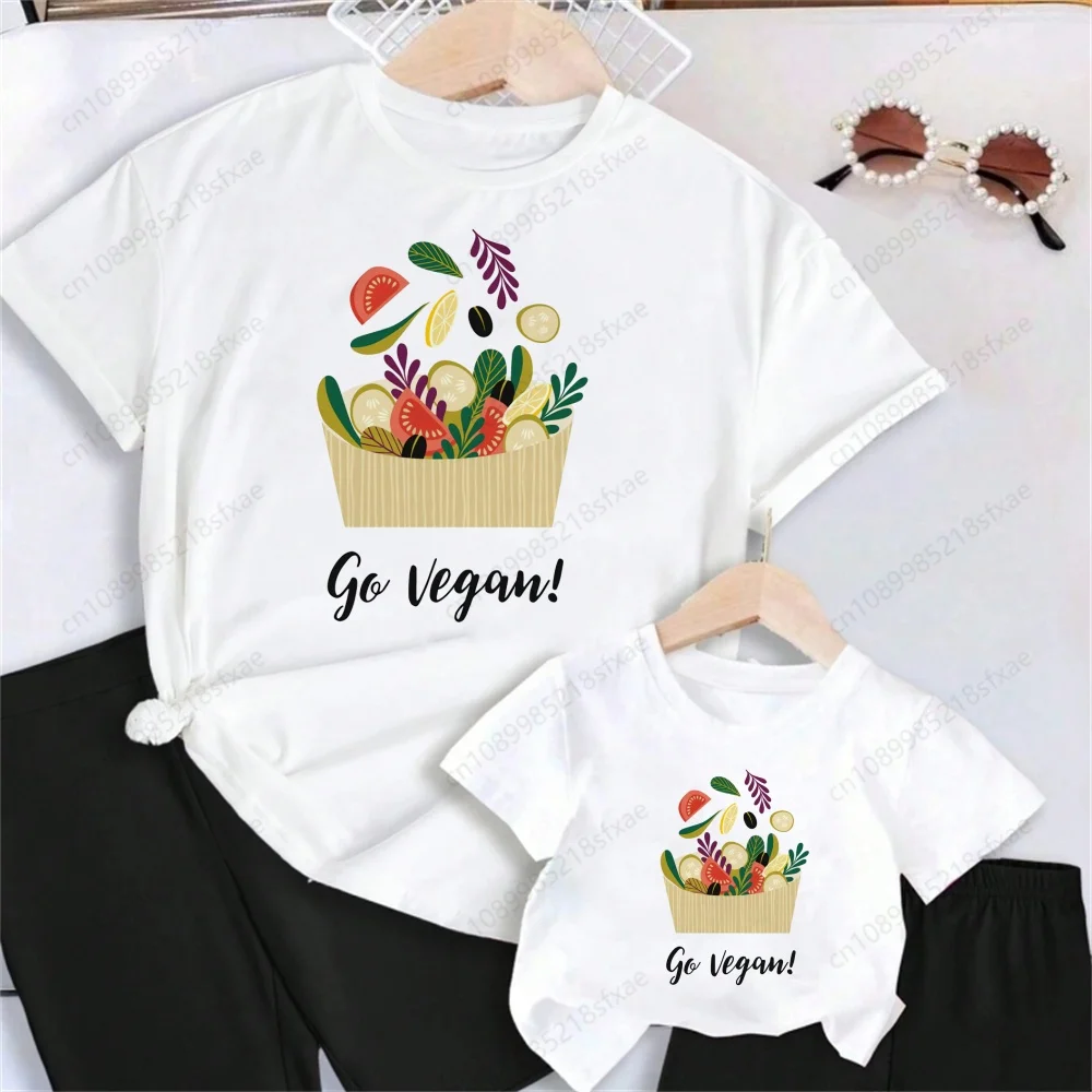 

Vegan White T Shirt Cartoon Print T-Shirt Designer Children Kids T Shirts Short Sleeved Child Clothes Funny Printing Tshirt