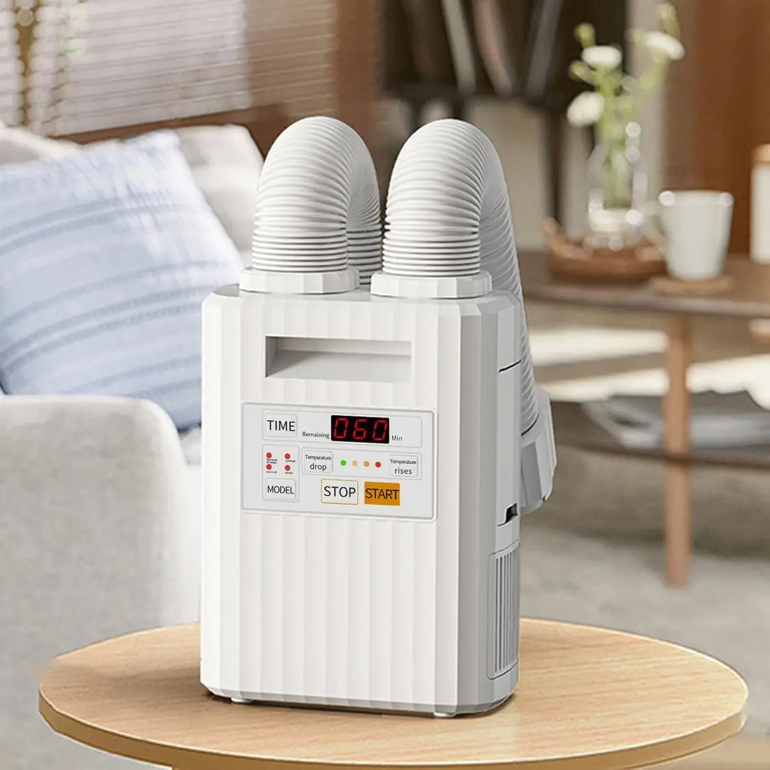 

Portable blanket warmer - warm air for bed, drying clothes & shoes, all-season use