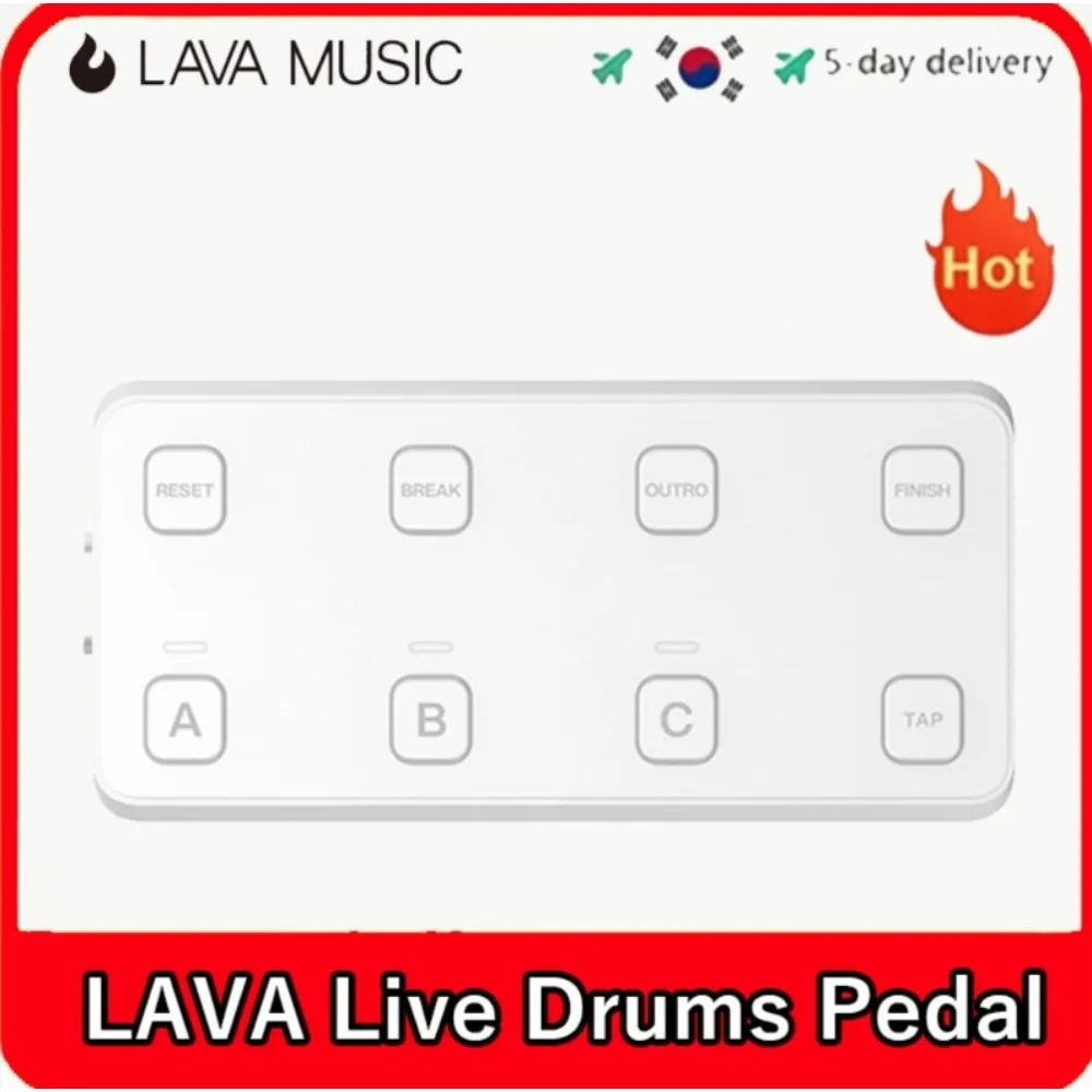 LAVA MUSIC LiveDrums Pedal Wireless Live Pedals Compatible with Lava ME 4, ME Spruce, ME Play & Blue Lava Touch Guitars