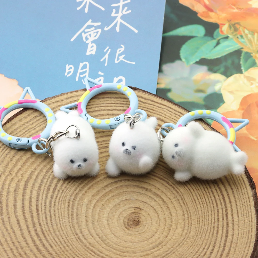 1 قطعة ثلاثية الأبعاد يتدفقون الراتنج ختم القط الأذن المفاتيح لطيف الحيوان قلادة لحقيبة الهاتف السحر ديكور المنزل صنع الحرف بالجملة