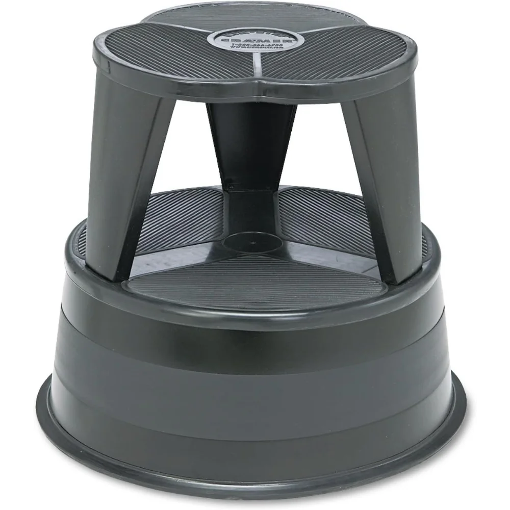 

Cramer 100192 Kik-Step Steel Step Stool, 350 lb cap, 16-Inch dia. x 14 1/4h, Black