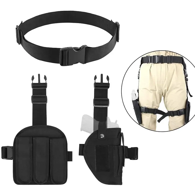 Funda de pierna derecha táctica para pistola combate – Nylon - imagen 2