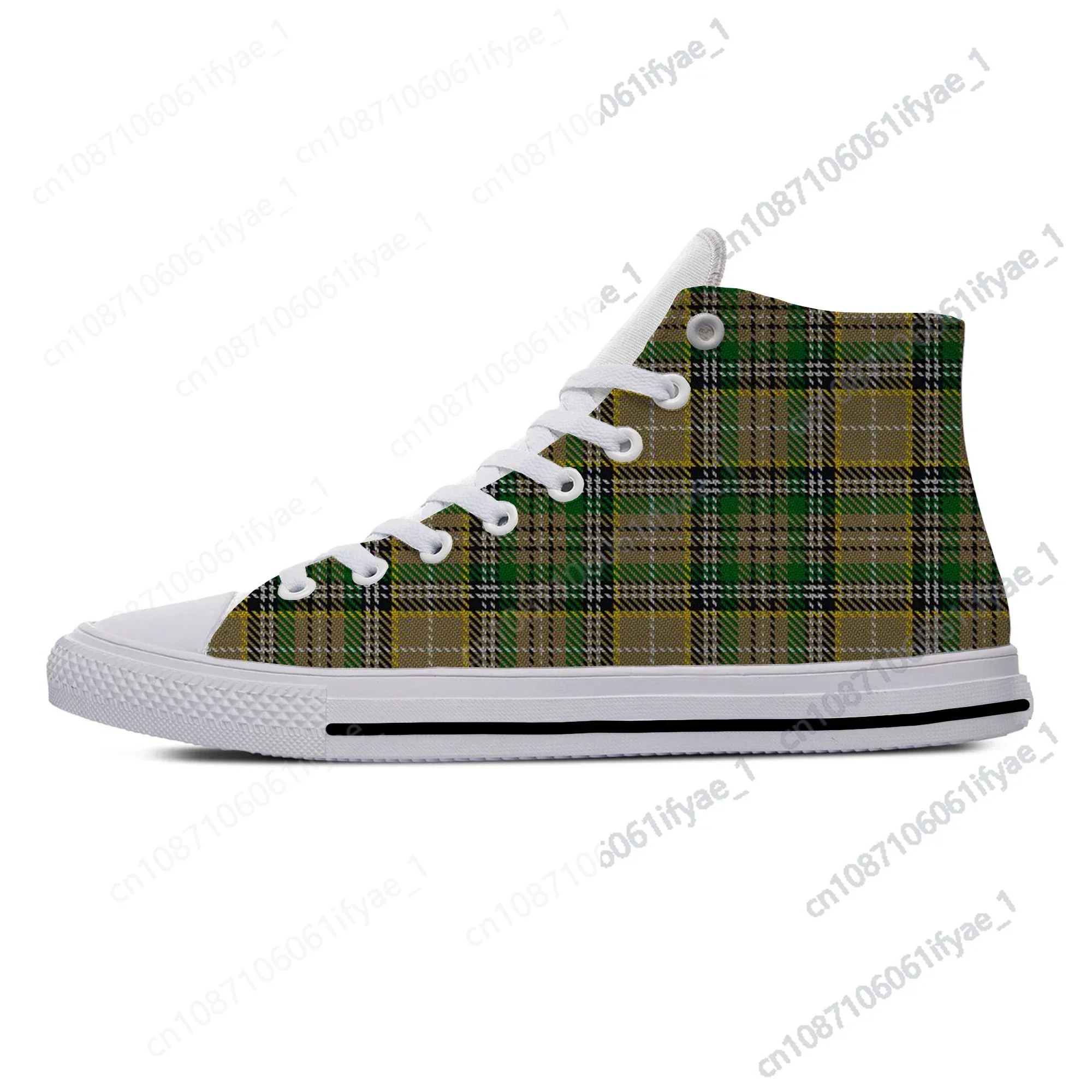 Summer The Farrell Clan of Ireland Tartan Fashion Casual Shoes High Top Lightweight Board Shoes Breathable Men Women Sneakers