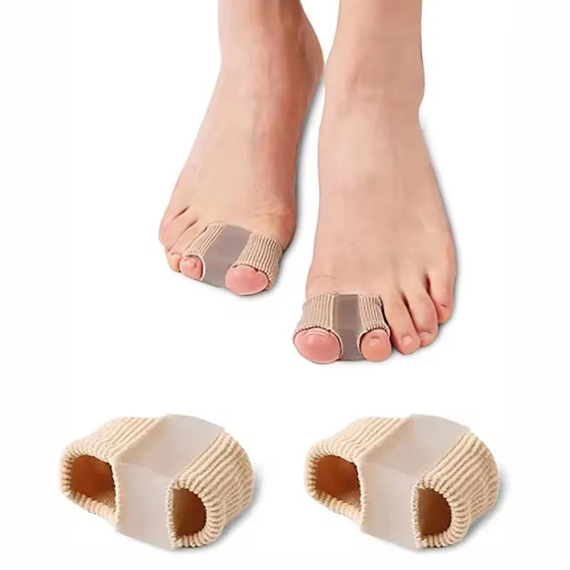 Breathable Orthotic Device Thumb Valgus Gel Toe Separator Thumb Valgus Large Silicone Gasket with Fabric Lini for Day Night Wear