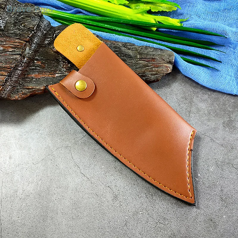 Full Tang Handle Leather Knife Bainha para Chef e Açougueiro, Cozinha Ferramentas