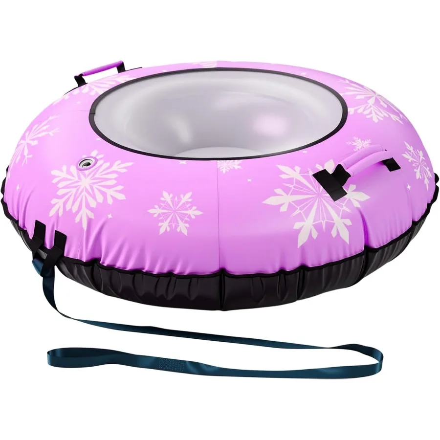 

42-дюймовые сверхмощные сани для снежных трубок, упаковка 1/2 шт., с холщовым чехлом премиум-класса для взрослых от 13 лет, надувные сани для снежных трубок с утолщенным дном