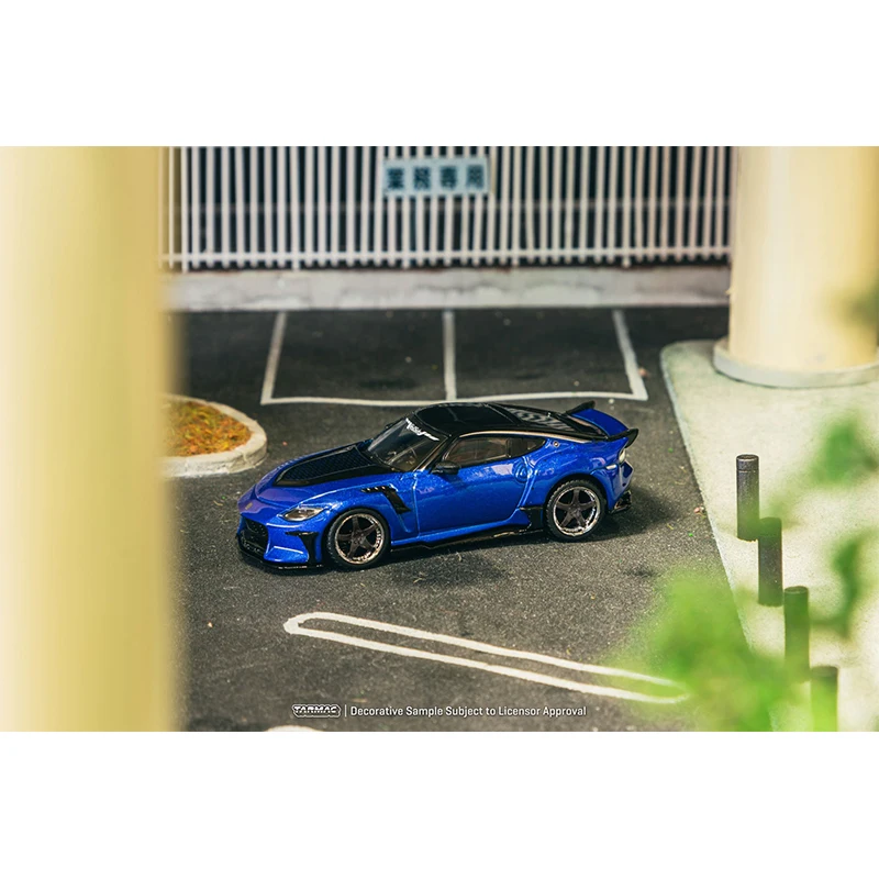 TW 1:64 نيسان الحجاب FFZ400 Fairlady Z الأزرق دييكاست نموذج سيارة مجموعة اللعب Tarmac Works
