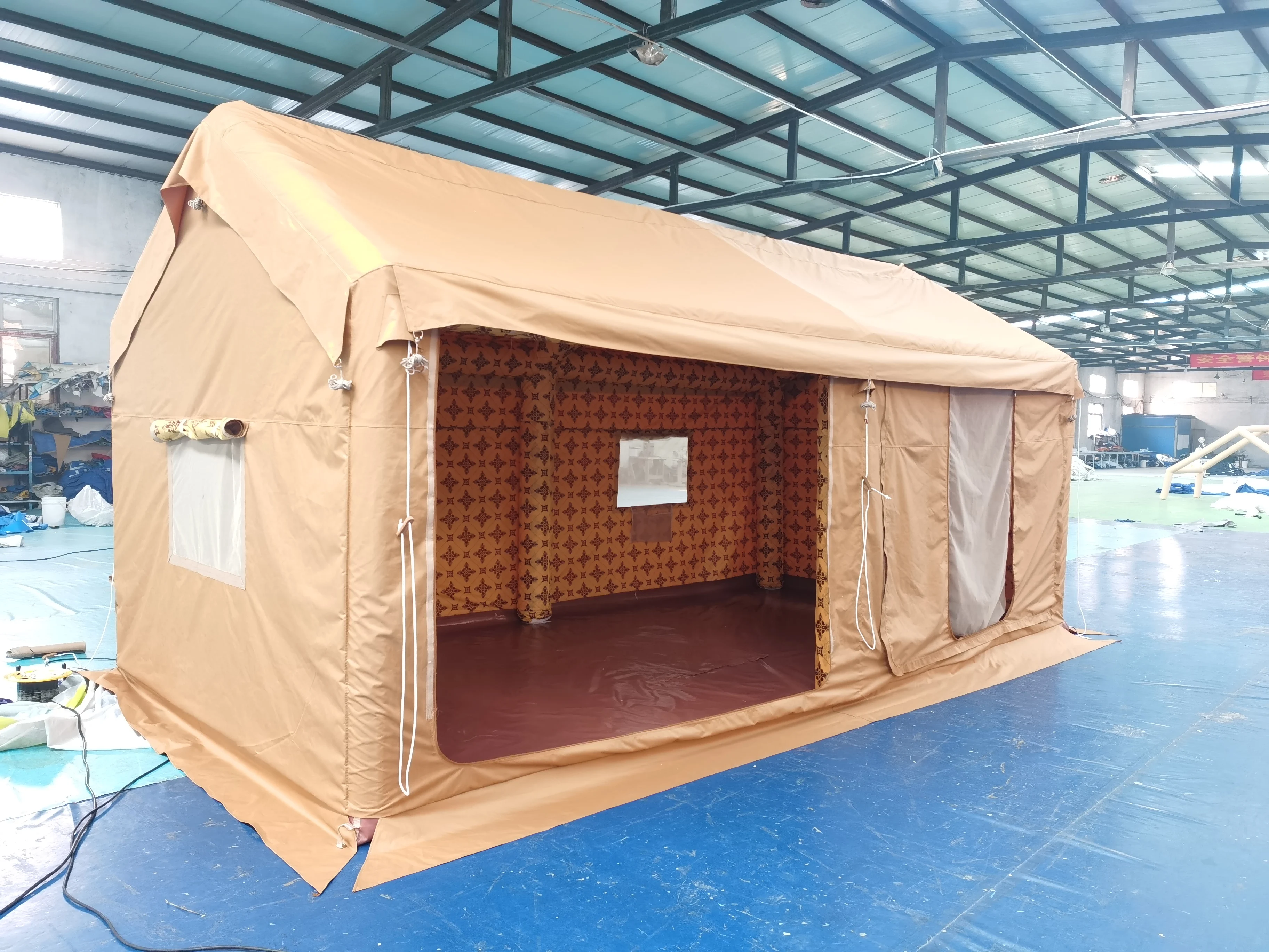 Inflatable Camping Tent, Portable PVC Waterproof Outdoor Tent, Four-season Quick Open Family Tent