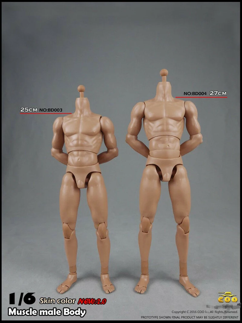 1/6 25cm/27cm Male Standard Muscle Body BD001/BD002/BD003/BD004/BD007/BD008/BD009/BD010 for 12\'\' Action Figure Model